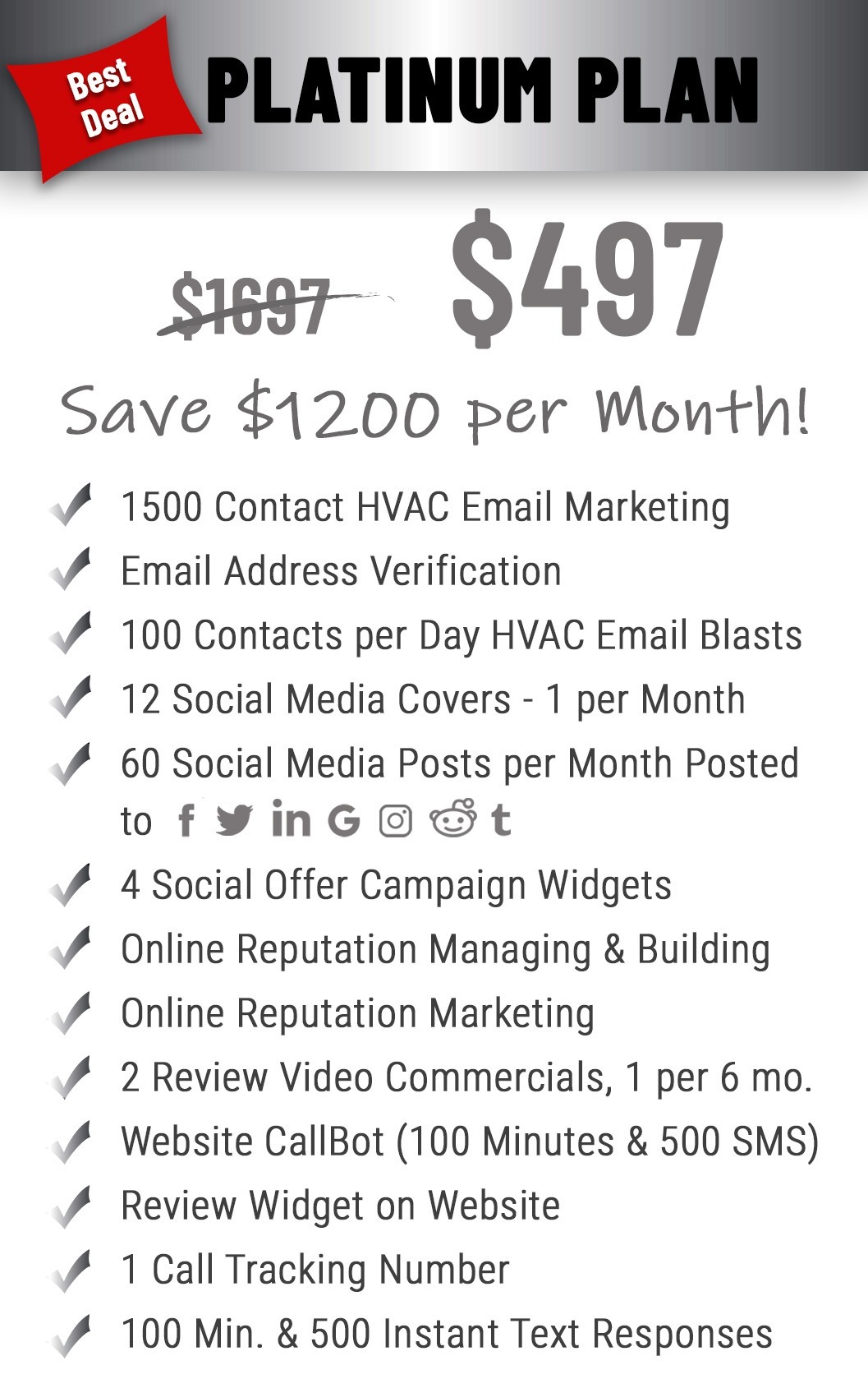 Platinum Plan Pricing