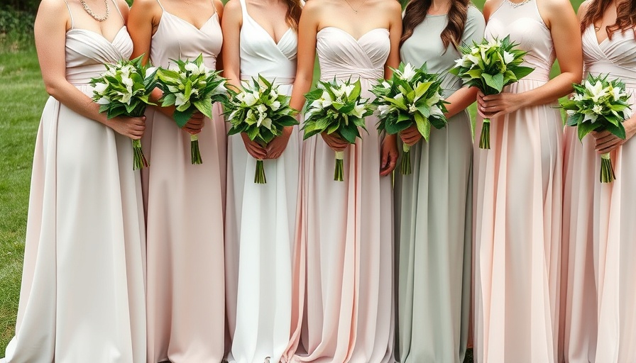 Bridesmaids with bouquets at a wedding venue
