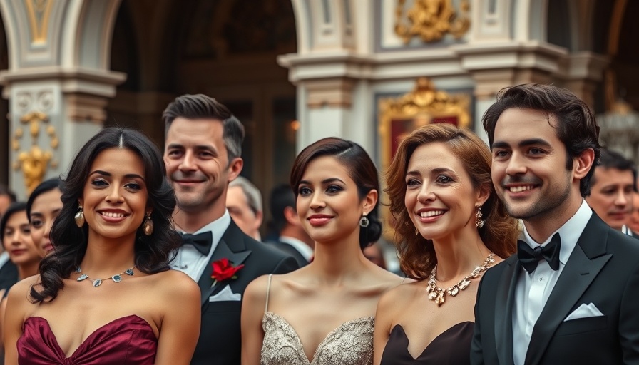 Wedding guest list etiquette featuring elegantly dressed attendees.