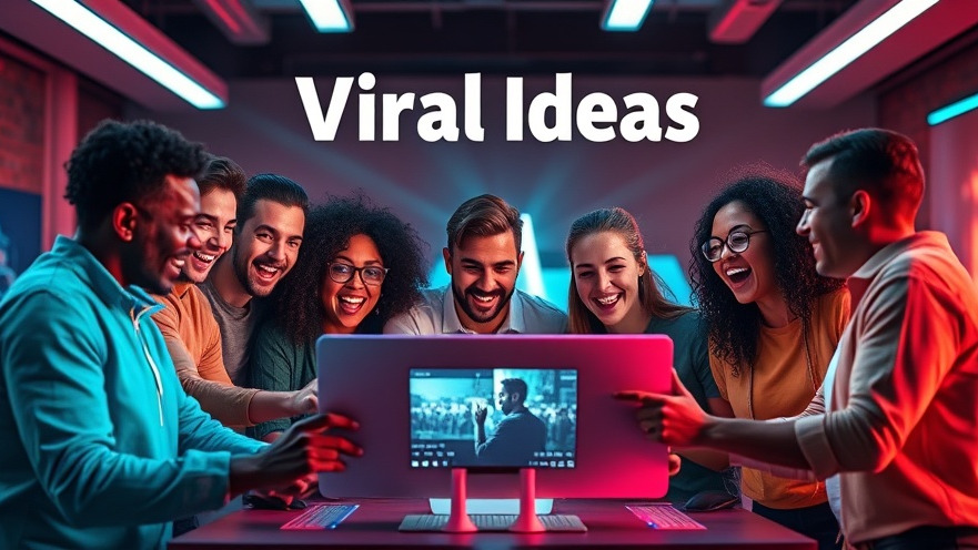 Diverse group collaborating on AI video generation at a vibrant digital workstation.