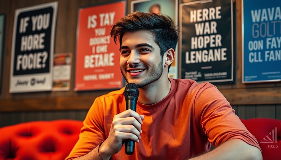 Young creator on YouTube's journey, relaxed interview setting.