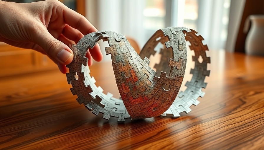 Detailed helix puzzle on wooden table, vibrant colors.