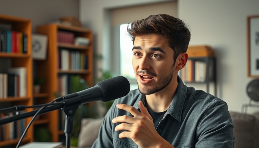 Young man discussing Summer of Math Exposition in a home office.
