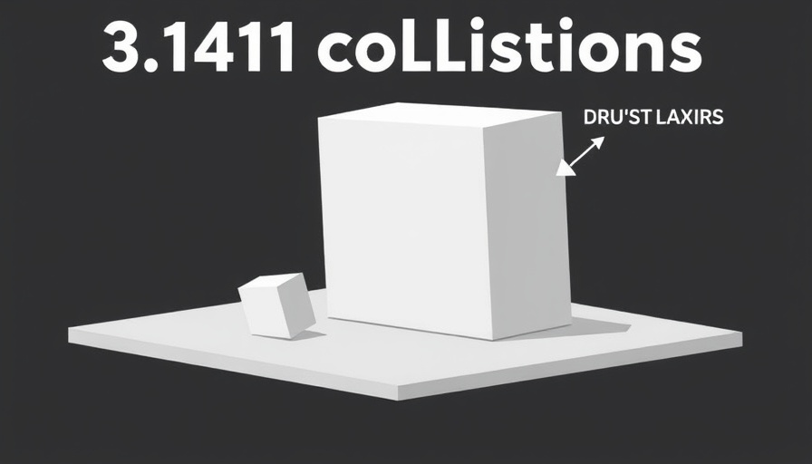 Digital illustration of colliding blocks used in computing pi.
