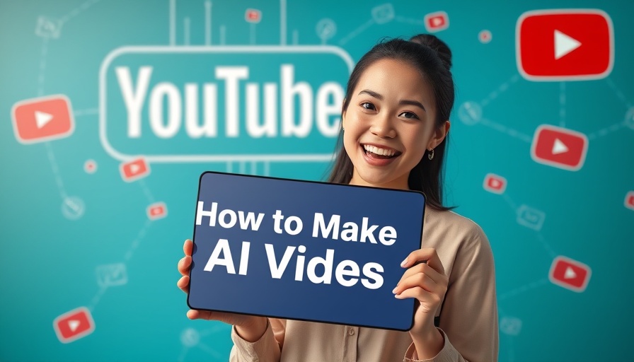 Young woman explains How to Make AI Videos for YouTube with screen display.