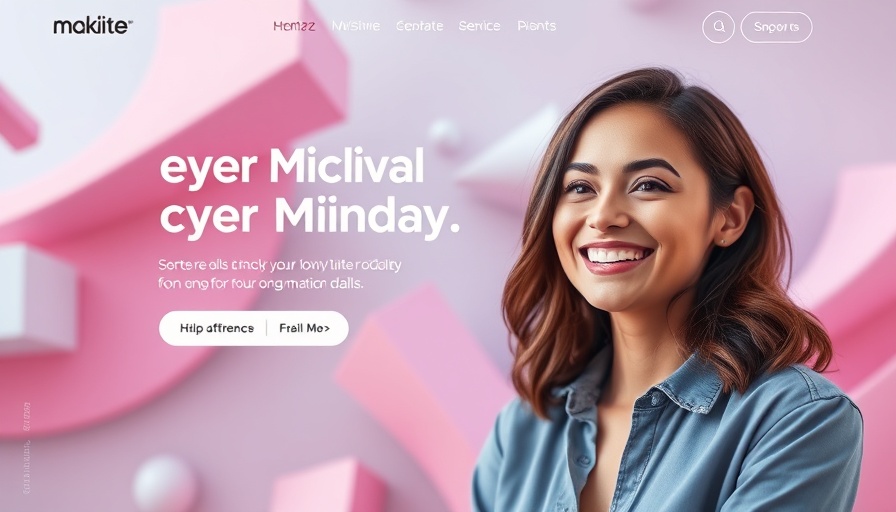 Modern web page showcasing Cyber Monday and 3D avatars browser tools.
