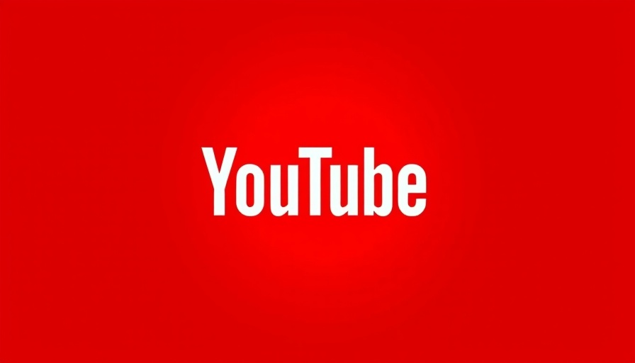 YouTube logo on a red background, related to AI video generator.