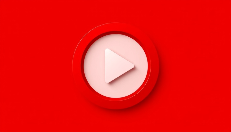 Red minimalistic logo with play button for AI video creation
