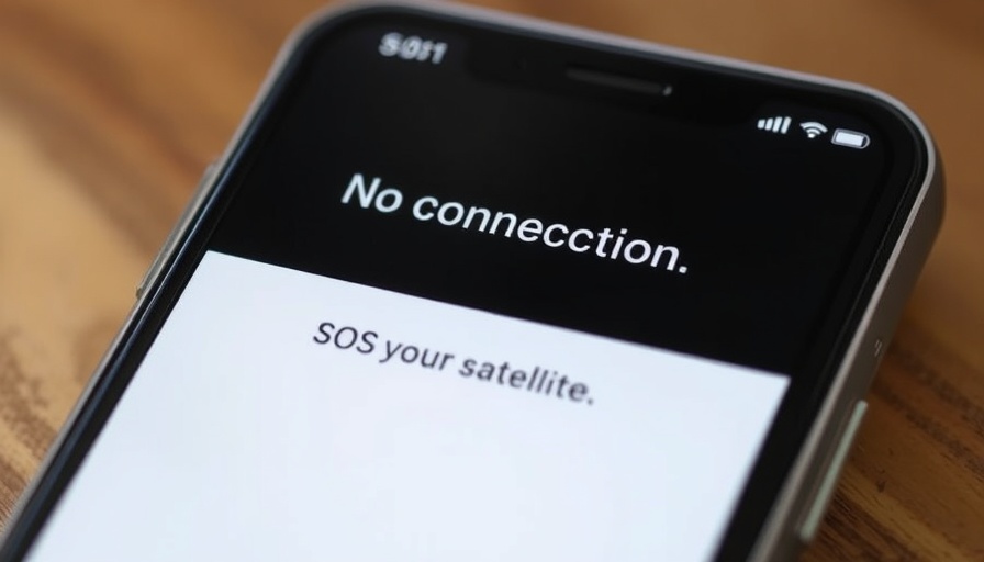 Smartphone screen showing emergency SOS via satellite option