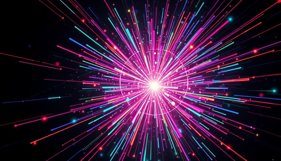 Radiant light burst representing quantum computing.