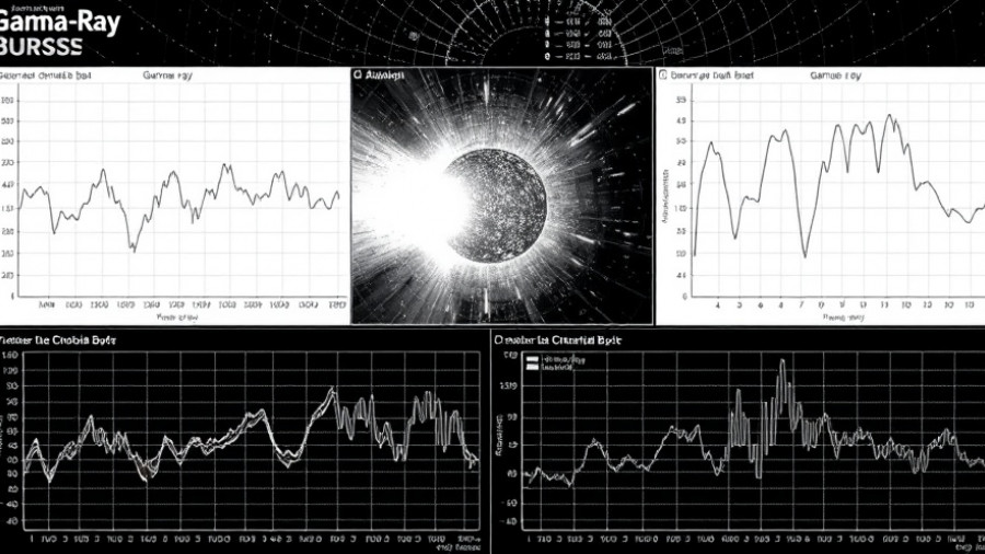 Graph and data analysis of gamma-ray burst in scientific format.