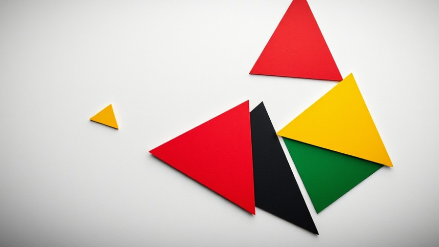 Abstract geometric art with vibrant colors representing African languages.