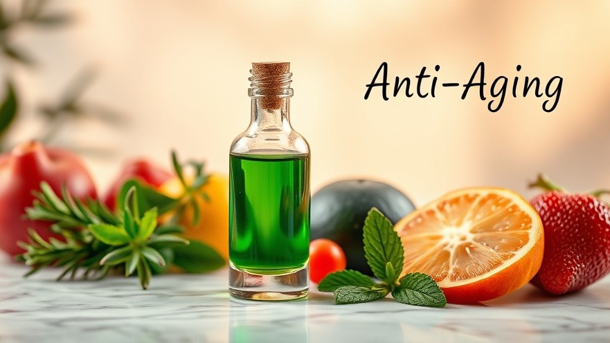 Vibrant green anti-aging serum in a glass vial, highlighting taurine benefits.