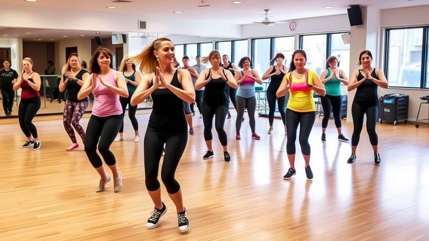Vibrant Zumba class promoting fitness and healthy lifestyle for sustainable weight loss.