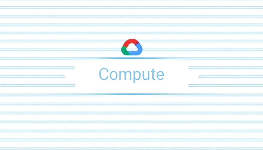 Minimalistic Google Cloud compute graphic with blue lines.