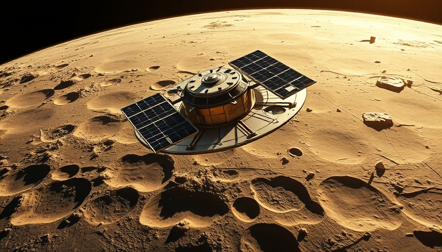 Lunar Trailblazer satellite orbiting the moon, photorealistic space.