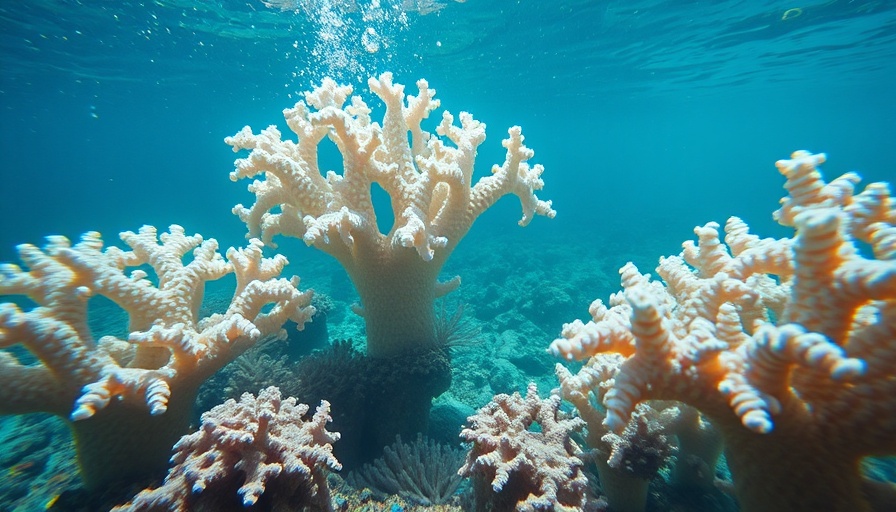Underwater coral structures for coral reef restoration.