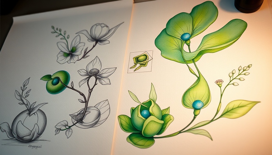 Artistic depiction of AI in Design blending sketches and digital art.