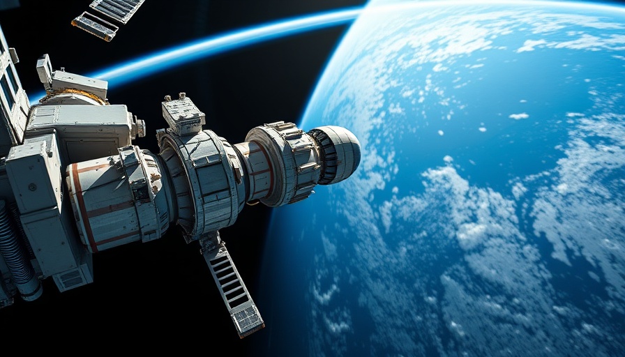 NASA Starliner docking with a space station orbiting Earth.
