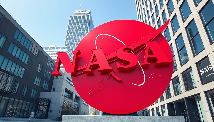NASA building entrance with large red logo, highlighting diversity initiatives.