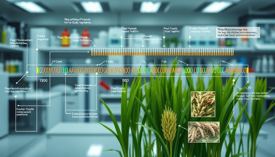 Gene-edited rice producing CoQ10 scientific diagram in lab setting.