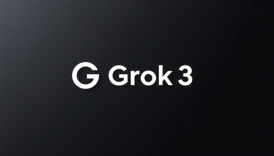 Grok 3 AI chatbot logo on a dark background.