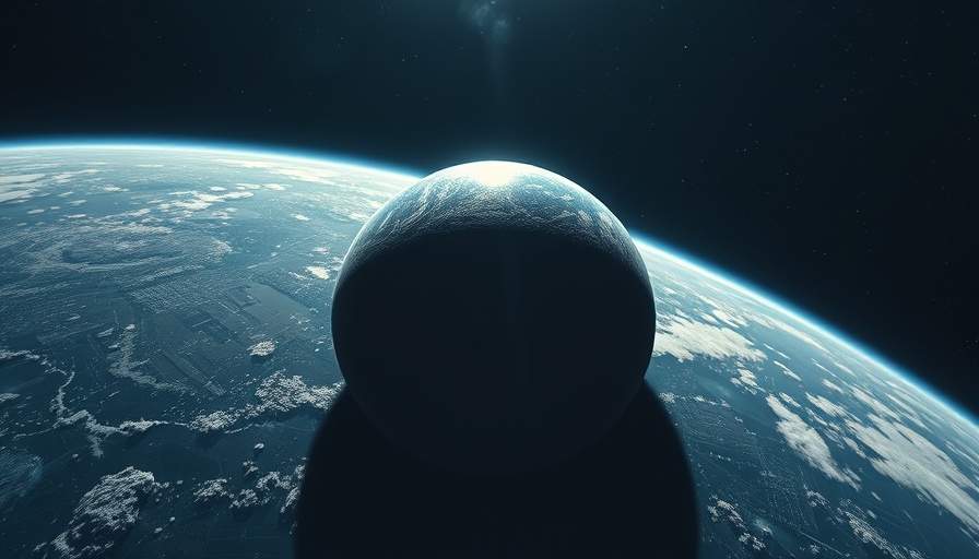 Asteroid approaching Earth in space, measuring asteroid distances