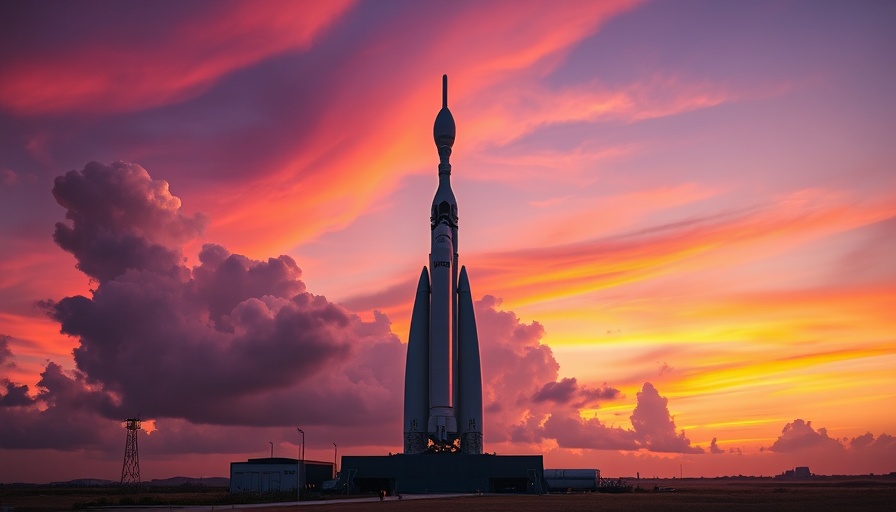 NASA SLS rocket at sunset, highlighting potential layoffs.