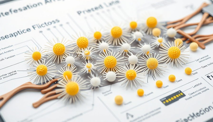 Diagram of synaptic device array for AI showcasing neural connections.