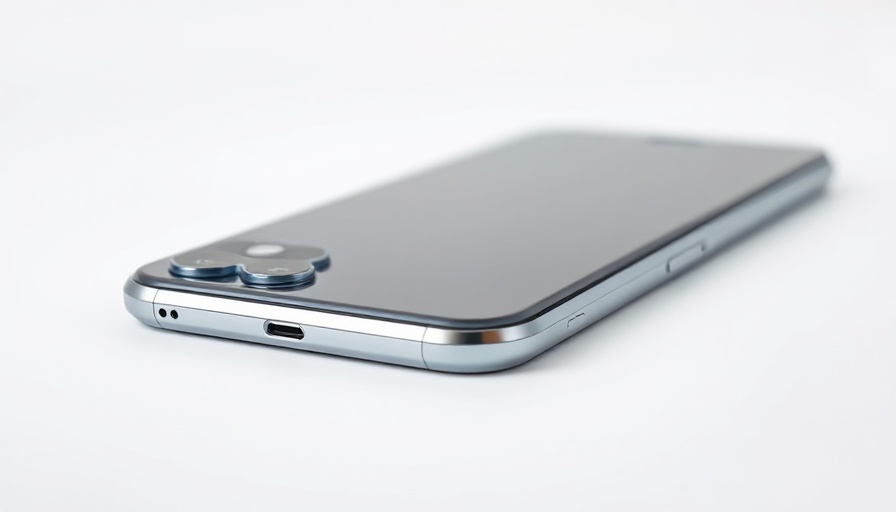 Close-up view of a modern smartphone focusing on consumer technology features.