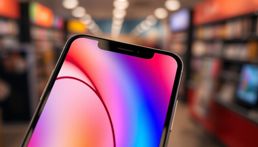 iPhone 16e features and price on display in store.