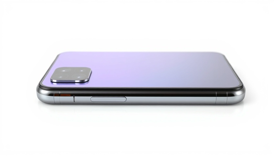 Sleek iPhone 16e showcasing notch display and camera.