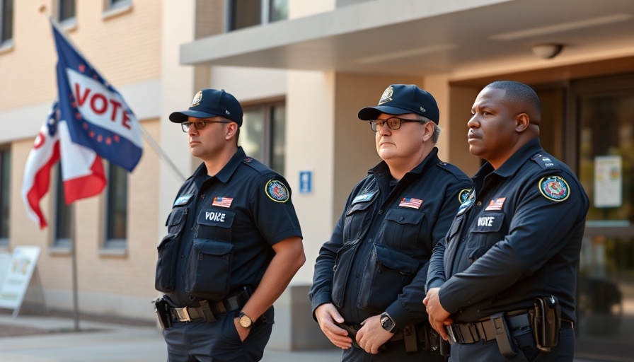 Security at voting center highlighting CISA election security work.
