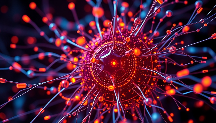 Abstract representation of quantum computing in digital landscape.