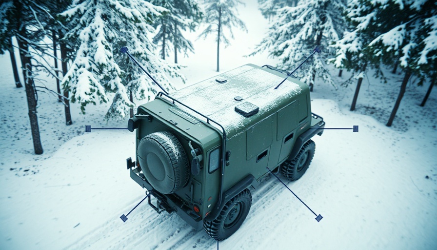 North Korea missile vehicle on snowy road with target overlay.