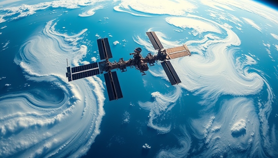 International Space Station orbiting Earth, preparing for deorbit.