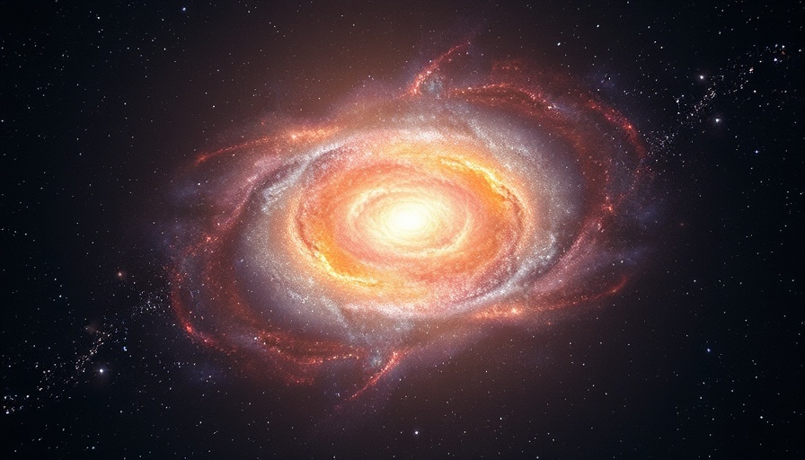 Galactic cannibalism illustrated by a merging galaxy with halo.
