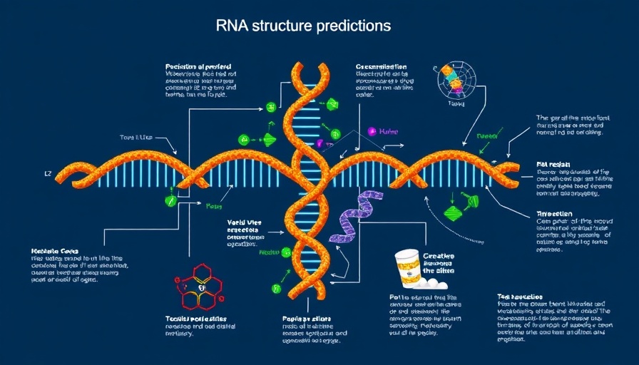 RNA structure prediction process depicted in a detailed diagram.