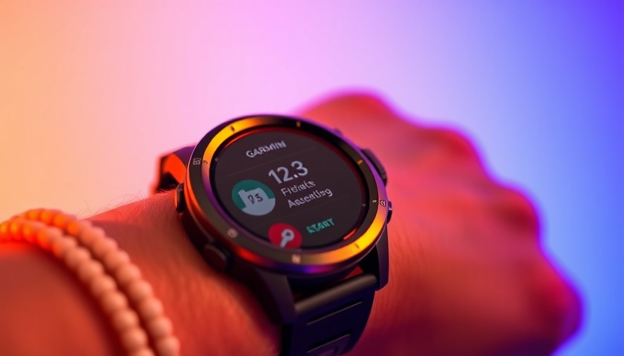 Garmin Fenix 8 smartwatch showing app menu.