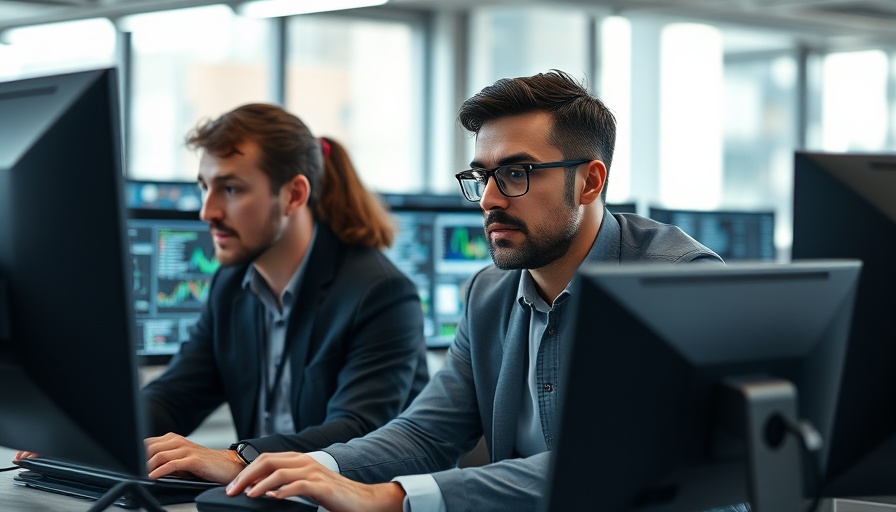 Professionals using advanced AI techniques in big data management.