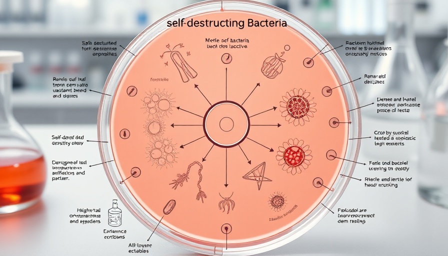 Diagram of self-destructing bacteria for tuberculosis vaccines.