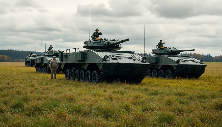 Ukraine artillery supply in action on a cloudy day.