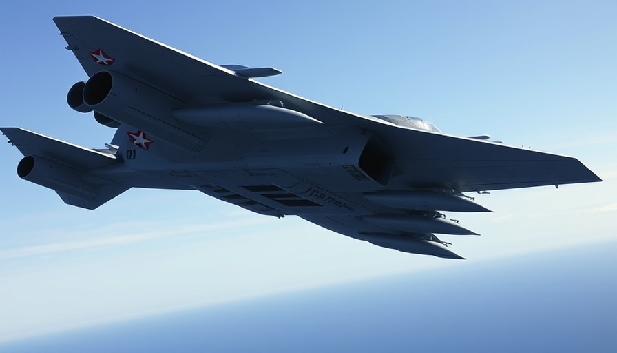 Military aircraft with Taurus missiles flying over ocean.