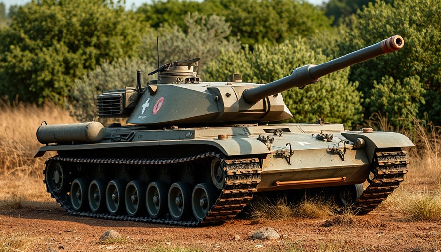 Realistic military decoy tank in a rural setting for deception.