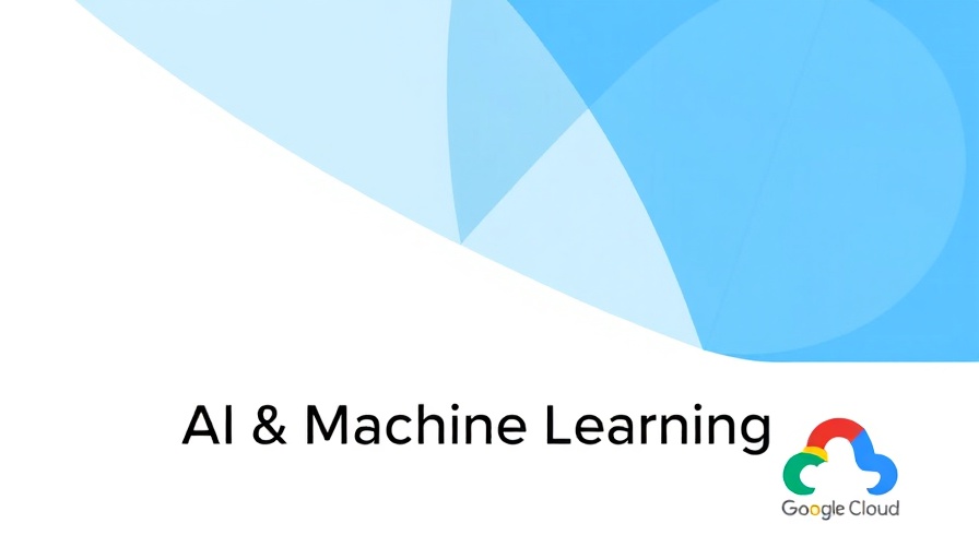 Abstract blue pattern with AI and Machine Learning text.
