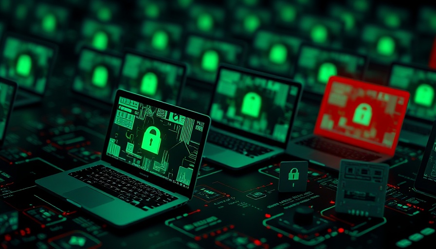 Abstract DDoS cybersecurity threats represented by digital icons.
