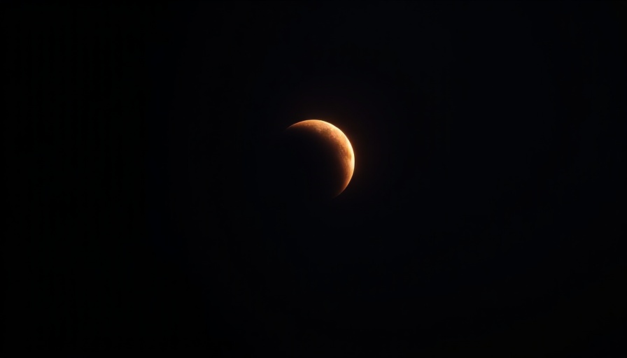 Total lunar eclipse 2025 with moon's reddish glow.