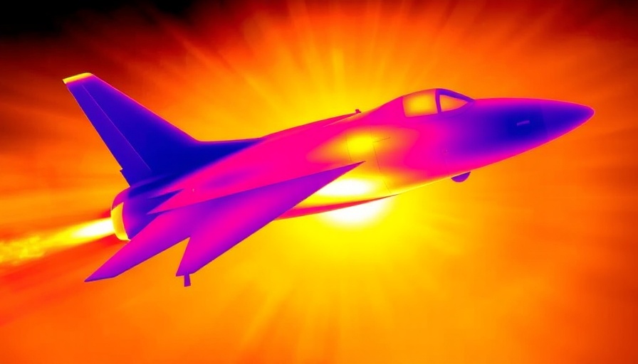 Thermal image of Boom Supersonic XB-1 shock wave.