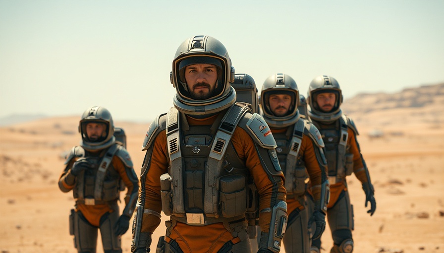 Humans adapting for life in space with futuristic gear.