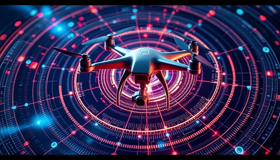 Generative AI Drones graphic illustrating interconnected pathways for tunnel safety.